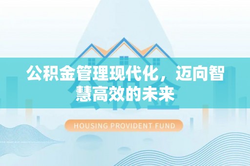 涟水公积金管理现代化，迈向智慧高效的未来